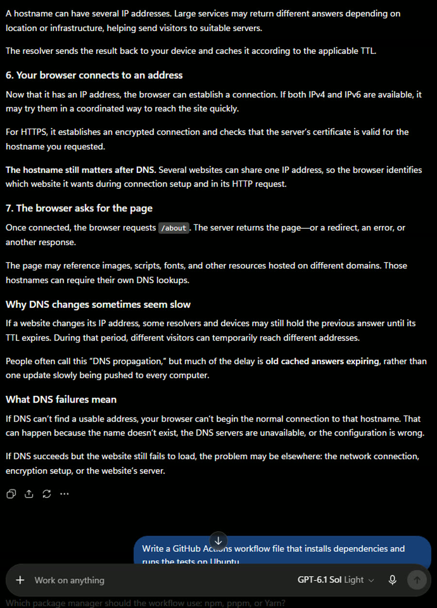 ChatGPT's answers, screenshot 5 of 7