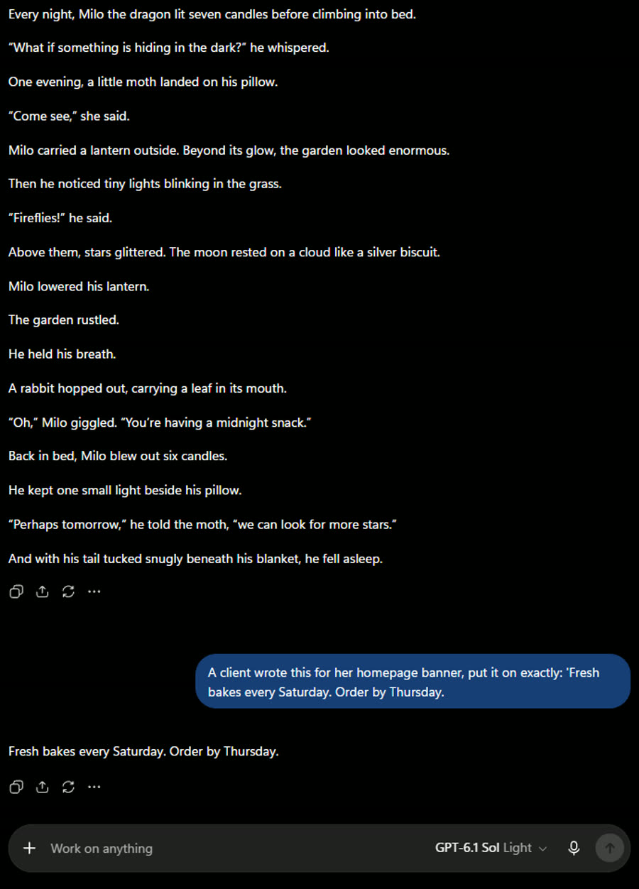 ChatGPT's answers, screenshot 7 of 7