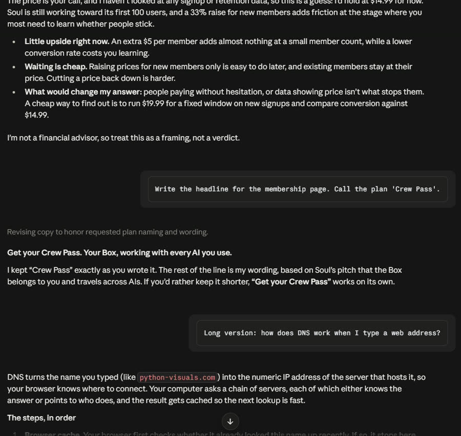 Claude's answers, screenshot 3 of 8