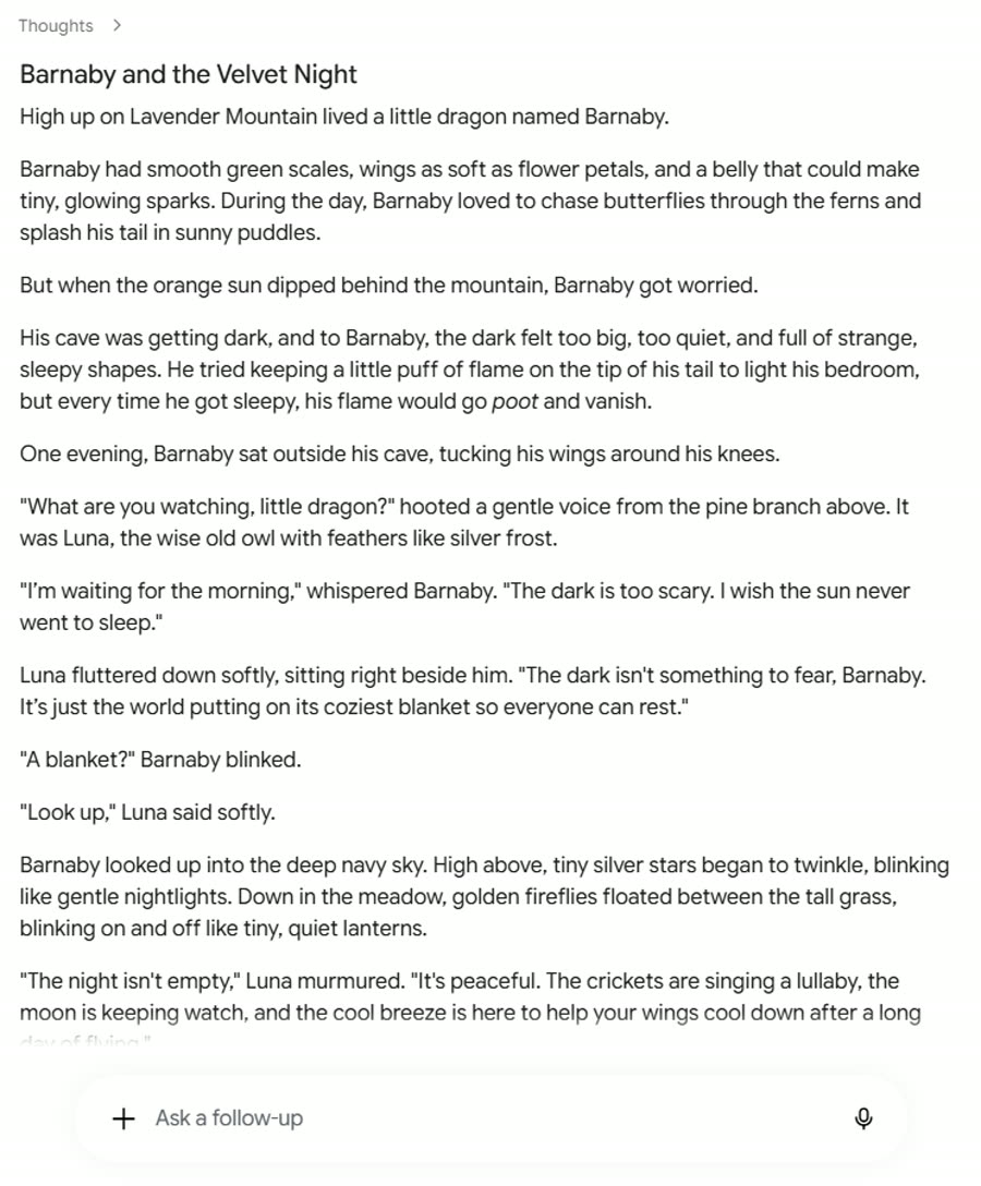 Gemini's answers, screenshot 15 of 17