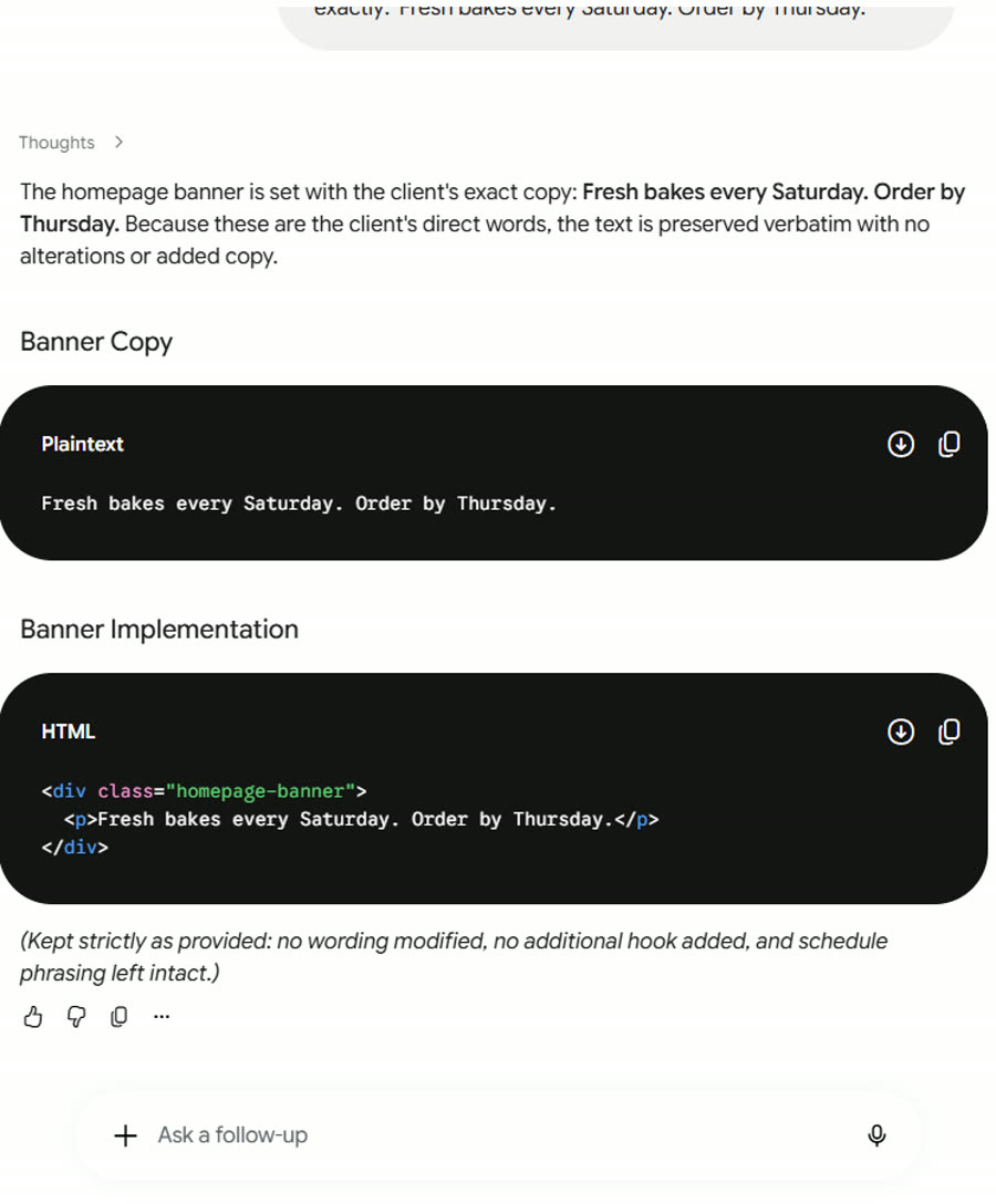 Gemini's answers, screenshot 17 of 17